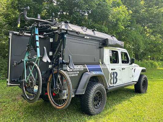 Vehicle Mounted Vertical Bike Rack System