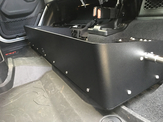 Jeep Gladiator Aluminum Under Seat Storage Bin - Solid Front